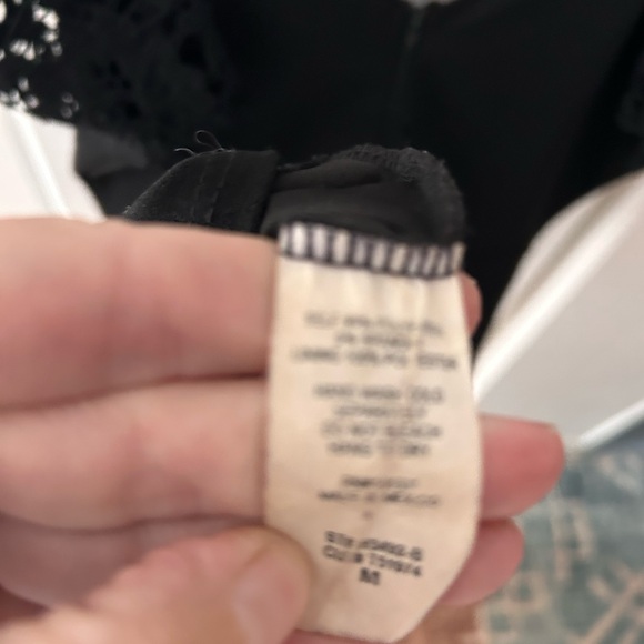 Charlotte Russe Black Lace Detail Dress with Straps and Back Slit, EXCELLENT UC - Picture 9 of 11